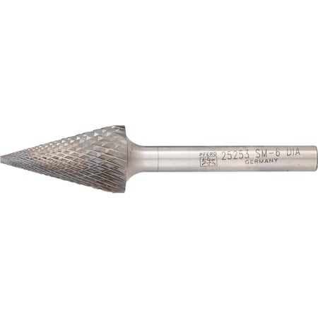 Pferd Carbide Bur, SCTI SM-6, 1/4", Diamond Cut 25253